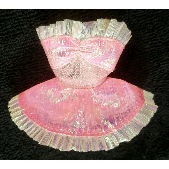 1995 Foam N Color Barbie Doll Pink Iridescent Mini Dress Long Blonde Hair VTG - Picture 9 of 16